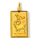 Constellation sign of the zodiac Aries yellow gold 750 Pendant