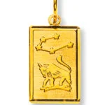 Pendentif Constellation signe du zodiaque Taureau or jaune 750