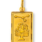 Constellation zodiac sign Cancer yellow gold 750 Pendant