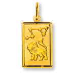 Pendentif Constellation signe du zodiaque Lion or jaune 750