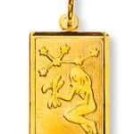 Constellation zodiac sign Virgo yellow gold 750 Pendant