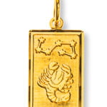 Sternbild Sternzeichen Steinbock 750 Gelbgold Anhänger