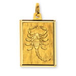 Pendente segno zodiacale Scorpione in oro giallo 750