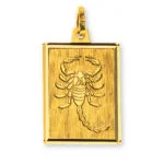 Pendentif signe du zodiaque Scorpion or jaune 750