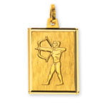 Pendant zodiac sign Sagittarius yellow gold 750