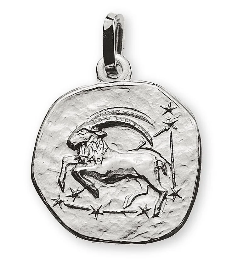 Pendant zodiac sign Capricorn 750 white gold - Image 1