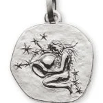 Ciondolo segno zodiacale Acquario 750 oro bianco