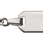 Bébé bracelet curb cut white gold 750