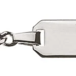 Bébé bracelet curb cut white gold 750