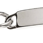 Bracelet Figaro ID or blanc 750 env. 4,0 mm