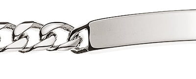 Figaro ID bracelet white gold 750 approx. 4.0 mm
