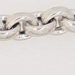 Collier bicolor (Rot-/Weißgold) 750er Handarbeit 45cm