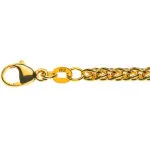 Braided chain bracelet 750 yellow gold 3.3 mm