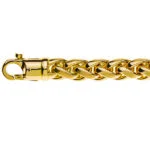 Bracelet chaîne tressée Or jaune 750 7.0mm, fait main
