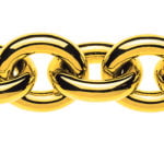 Halskette Anker oval 750 Gelbgold Handarbeit 45cm