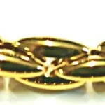 Collier ancre carré or jaune 750 artisanal 45cm