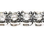 Collier Tennis en or blanc 750 avec 162 diamants taille brillant H SI 9.72ct. 42cm