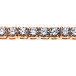 Tenniscollier 750 Rotgold mit 162 Brillanten H SI 9,43 ct. 42cm