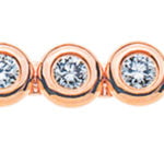 Collana Tennis in oro rosso 750 con 108 diamanti H SI 3,78ct. 42 cm