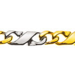 Bracciale Carrera lucido bicolore (oro giallo/bianco) 750 ca. 4,0 mm