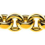 Collier Erbs or jaune 750 fait main 45cm