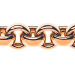 Collier or rose 750 artisanal 45cm