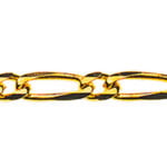 Figaro 1+1 diamanté or jaune 750 env. 2,3 mm