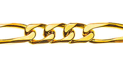 Figaro bracelet 8-fold diamond cut 750 yellow gold approx. 4.5 mm