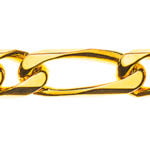 Bracelet Figaro diamant taille 8 fois or jaune 750 env. 6,0 mm