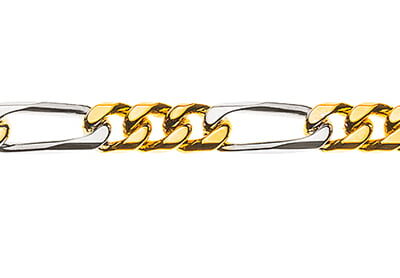 Figaro Bicolor (yellow / white gold) 750 approx 4.0mm