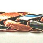 Collier bicolor (red / white gold) 750 handcraft 45cm