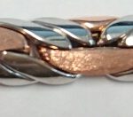 Collier bicolor (red / white gold) 750 handcraft 45cm