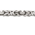 Bracelet classique byzantin or blanc 750 env. 2,5 mm