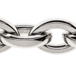 Collier Navette or blanc 750 artisanal 45cm