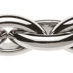 Collier Navette in oro bianco 750 artigianale 45cm