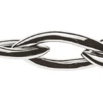 Collier Navette Weissgold 750 Handarbeit 45cm