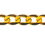 Panzer extra flat diamond-coated 750 yellow gold approx. 2.4 mm