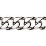 Bracelet gourmette or blanc poli 750 env. 4,0 mm