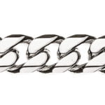 Bracelet Panzer polished white gold 750. 7,0mm