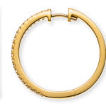 750 creoli in oro giallo con 42 diamanti H SI totali 0,26ct.