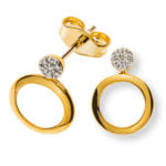 Ohrhänger "Cercle" Gelbgold 750, mit 14 Brillanten H SI 0,04ct.
