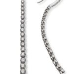 Orecchini con diamanti in oro bianco 750