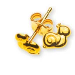 Earrings snail yellow gold 750