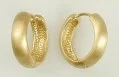 Hoop earrings yellow gold satined 750 with hinge