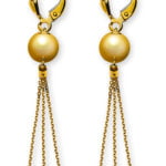 Delicate Fantasy Earrings yellow gold 750,