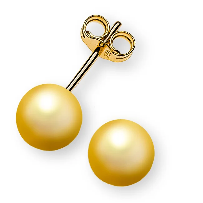 OGO1140 Studs balls yellow gold 750 6mm - immagine 1