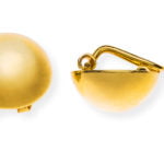 Clip per orecchio emisfero oro giallo 750, lucido, 14,0 mm