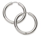 750 white gold creoles