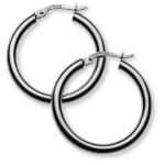 750 white gold creoles