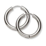 Boucles d'oreilles créoles en or blanc 750